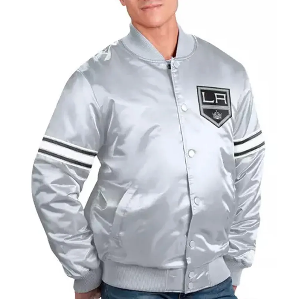 LA Kings Silver Satin Jacket LA Kings Silver Satin Jacket