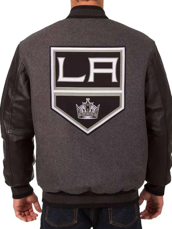LA Kings Varsity Black and Charcoal Jacket