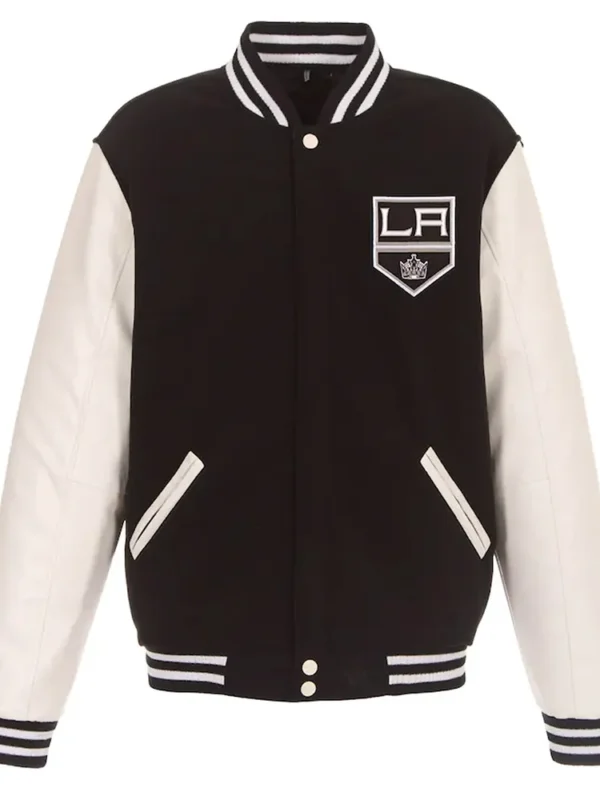 LA Kings Varsity Black and White Jacket