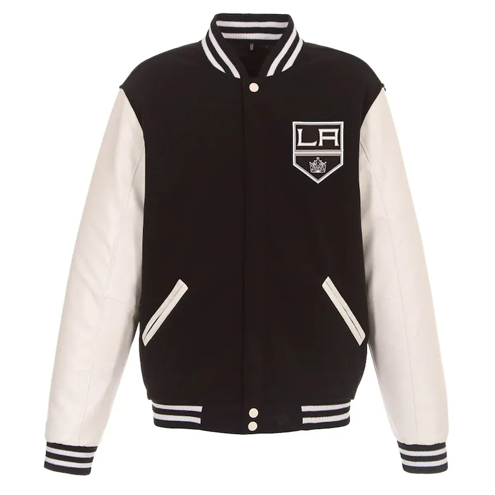LA Kings Varsity Black and White Jacket LA Kings Varsity Black and White Jacket