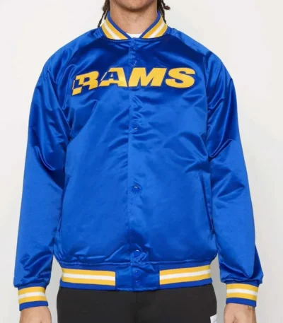 LA Rams Lightweight Royal Satin Jacket