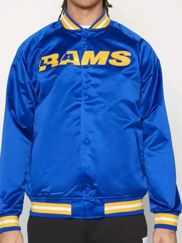 LA Rams Lightweight Royal Satin Jacket