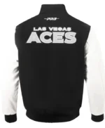 Las Vegas Aces Classic Chenille Black and White Varsity Jacket