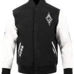 Las Vegas Aces Classic Chenille Black and White Varsity Jacket