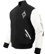 Las Vegas Aces Classic Chenille Black and White Varsity Jacket