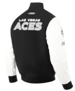 Las Vegas Aces Classic Chenille Black and White Varsity Jacket
