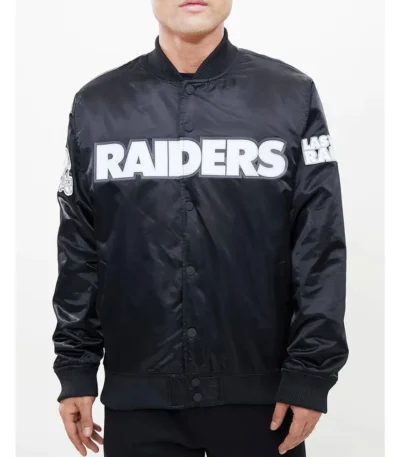 Las Vegas Raiders Big Logo Satin Jacket