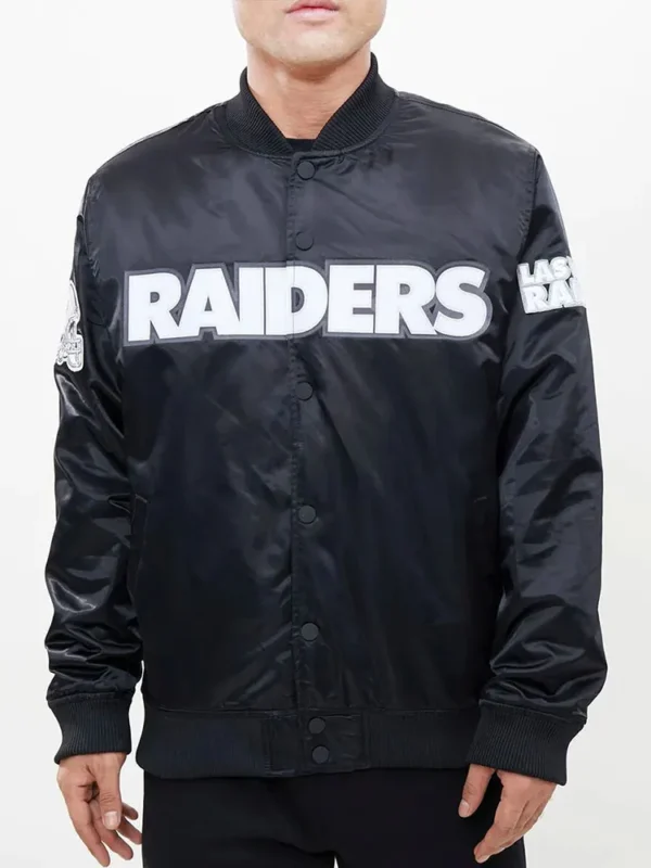 Las Vegas Raiders Big Logo Satin Jacket