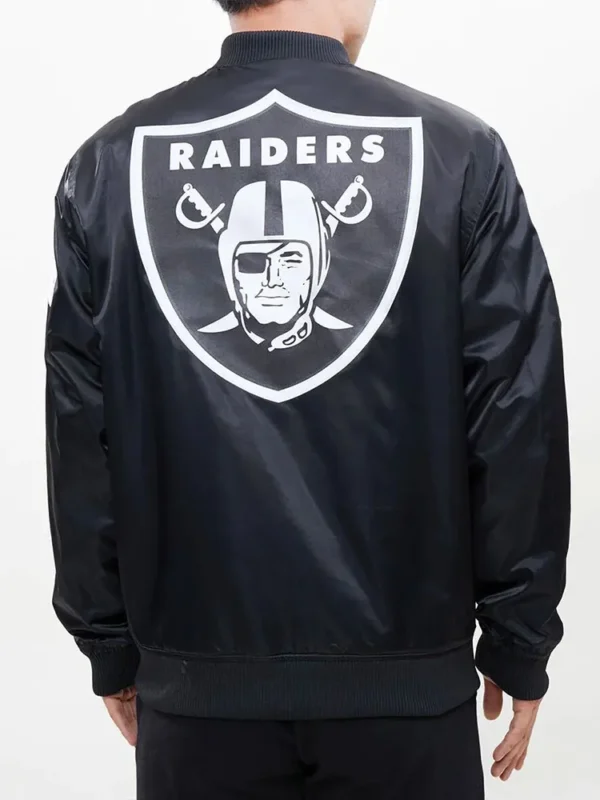 Las Vegas Raiders Big Logo Satin Jacket
