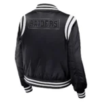 Las Vegas Raiders Black Bomber Full-Zip Jacket