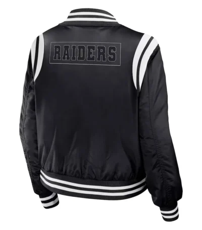 Las Vegas Raiders Black Bomber Full-Zip Jacket