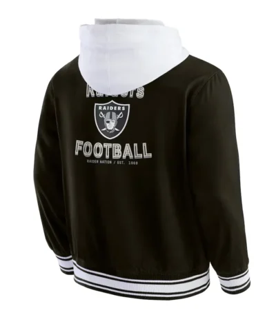 Las Vegas Raiders Black Cotton Hooded Jacket