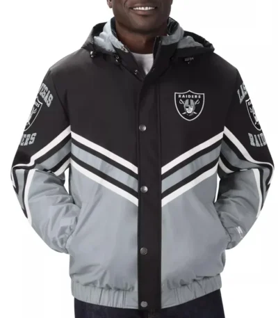 Las Vegas Raiders Black-Silver Maximum Hooded Jacket