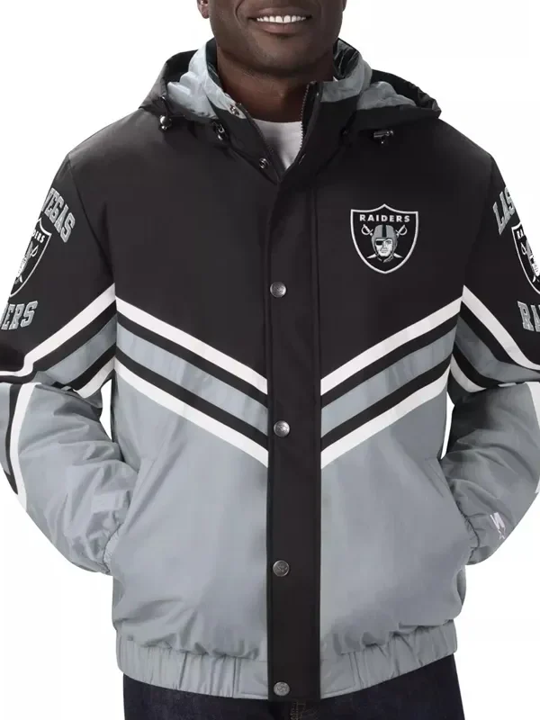 Las Vegas Raiders Black-Silver Maximum Hooded Jacket