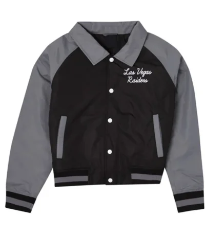Las Vegas Raiders Black and Gray Throwback Jacket