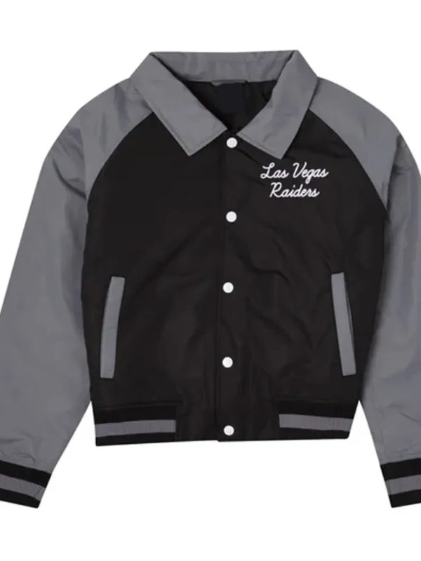Las Vegas Raiders Black and Gray Throwback Jacket