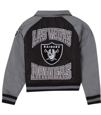 Las Vegas Raiders Black and Gray Throwback Jacket