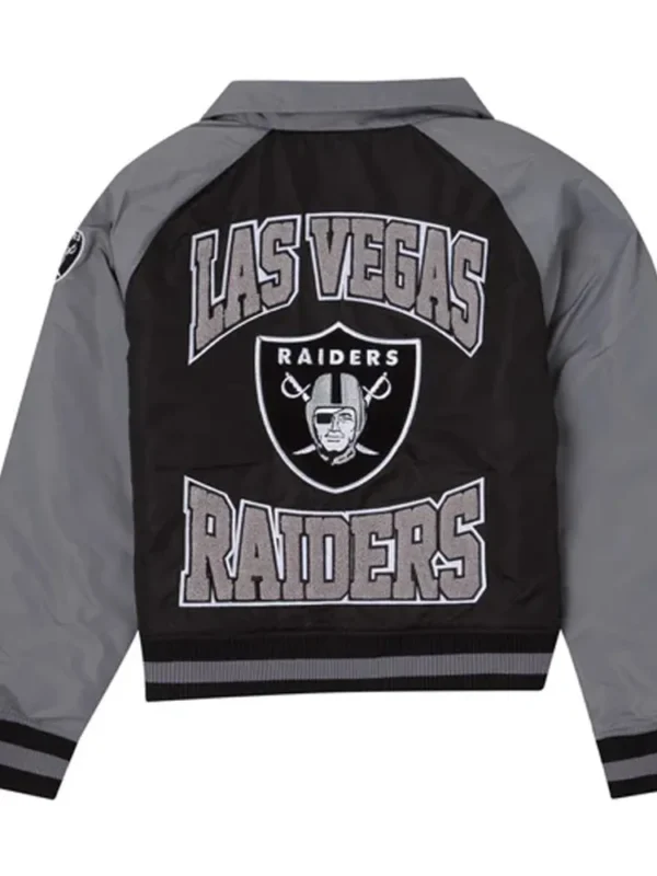 Las Vegas Raiders Black and Gray Throwback Jacket