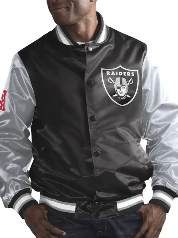 Las Vegas Raiders Black and Silver Jacket