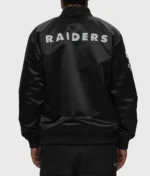 Las Vegas Raiders Bomber Black Lightweight Satin Jacket