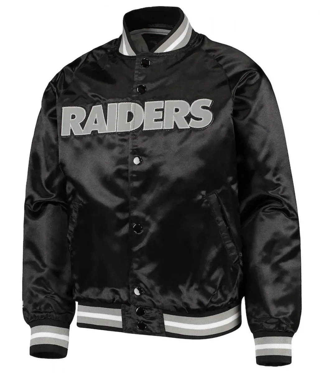 Las Vegas Raiders Bomber Lightweight Black Jacket Las Vegas Raiders Bomber Lightweight Black Jacket