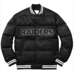 Las Vegas Raiders Bubble Black Varsity Jacket