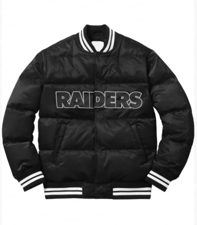 Las Vegas Raiders Bubble Black Varsity Jacket