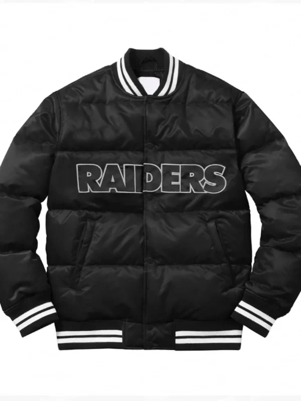 Las Vegas Raiders Bubble Black Varsity Jacket