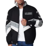 Las Vegas Raiders Captain Black Varsity Satin Jacket