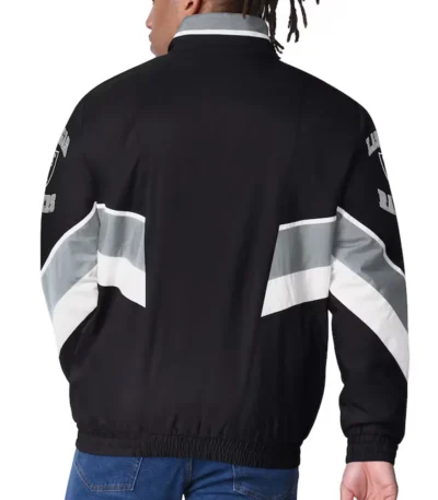 Las Vegas Raiders Captain Black Varsity Satin Jacket