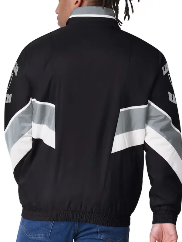 Las Vegas Raiders Captain Black Varsity Satin Jacket