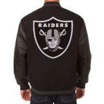 Las Vegas Raiders Embroidered Varsity Black Jacket