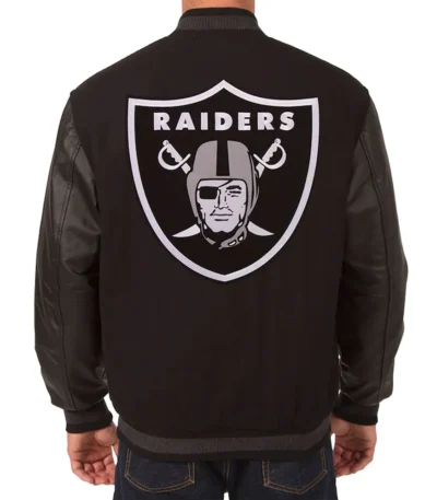 Las Vegas Raiders Embroidered Varsity Black Jacket