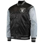 Las Vegas Raiders Enforcer Black-Grey Satin Jacket