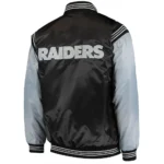 Las Vegas Raiders Enforcer Black-Grey Satin Jacket