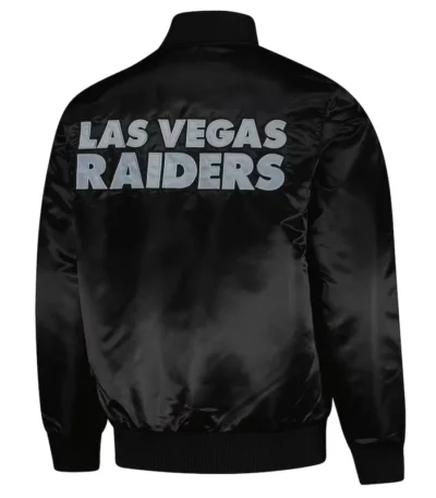 Las Vegas Raiders Exclusive Black Varsity Satin Jacket