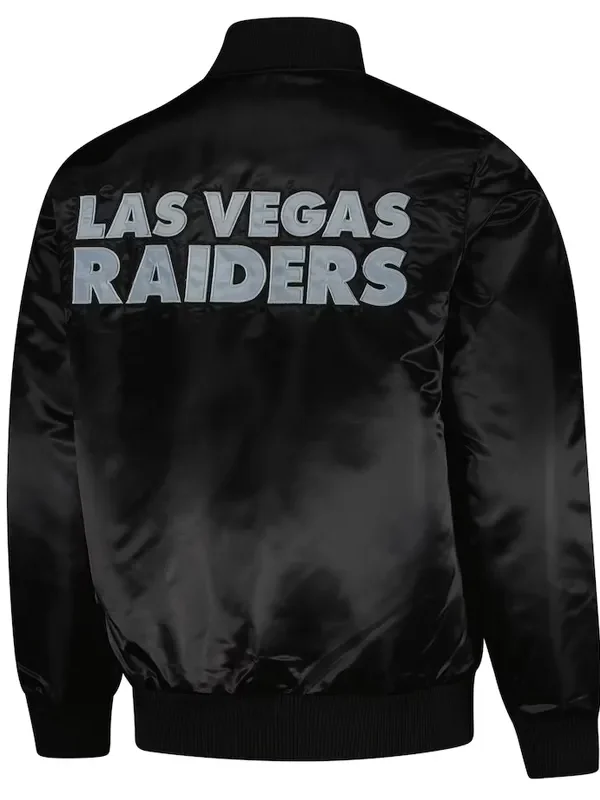 Las Vegas Raiders Exclusive Black Varsity Satin Jacket