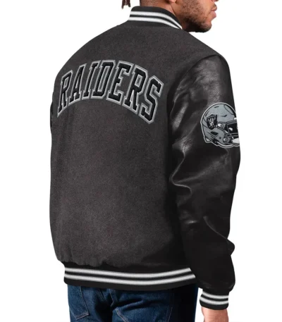Las Vegas Raiders First Rounder Black Varsity Jacket