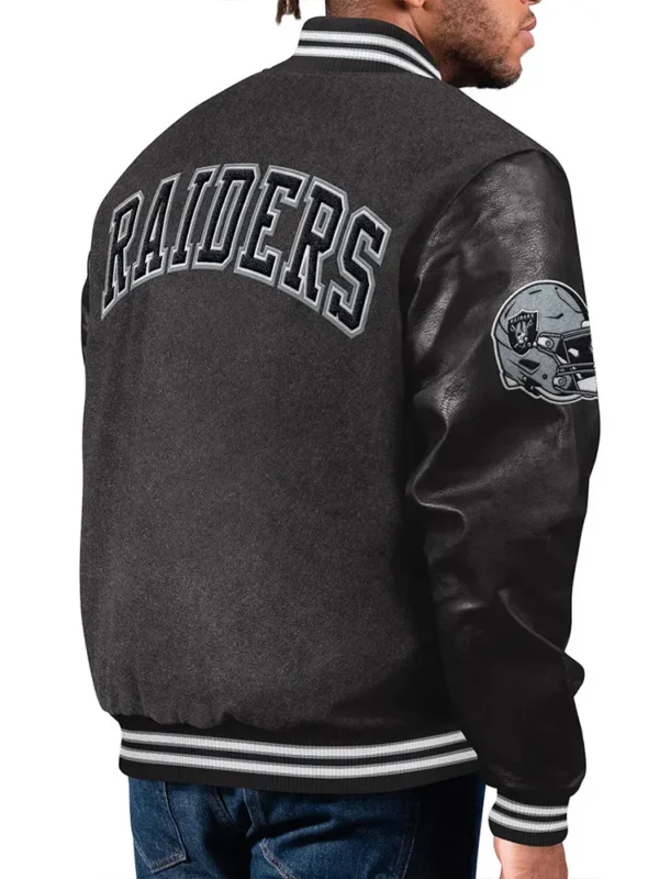 Las Vegas Raiders First Rounder Black Varsity Jacket
