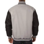 Las Vegas Raiders Front Hit Black-Gray Poly Twill Jacket