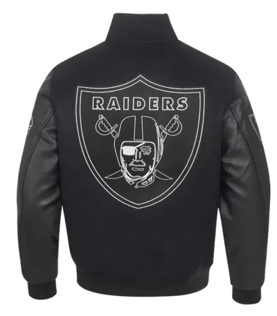 Las Vegas Raiders Full-Zip Black Varsity Jacket