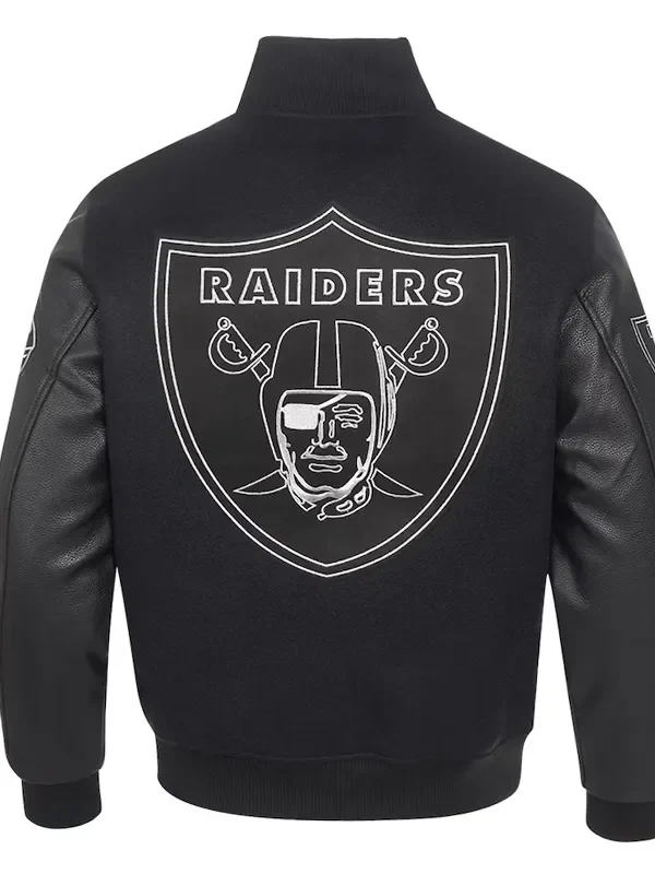 Las Vegas Raiders Full-Zip Black Varsity Jacket