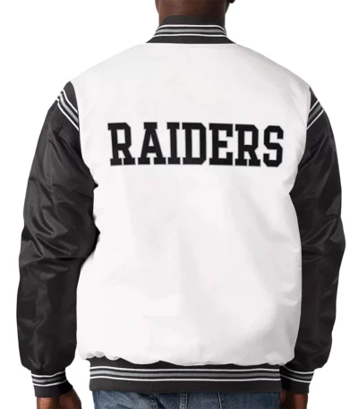 Las Vegas Raiders Historic Renegade Satin White-Black Jacket