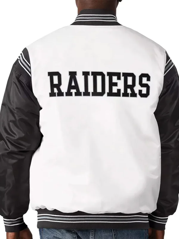 Las Vegas Raiders Historic Renegade Satin White-Black Jacket