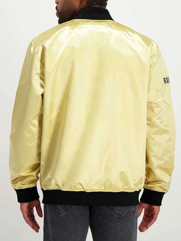 Las Vegas Raiders Lightweight Gold Satin Jacket