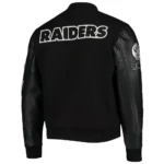 Las Vegas Raiders Logo Black Letterman Jacket