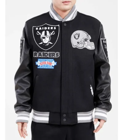Las Vegas Raiders Mash Up Varsity Jacket