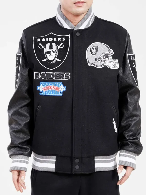 Las Vegas Raiders Mash Up Varsity Jacket