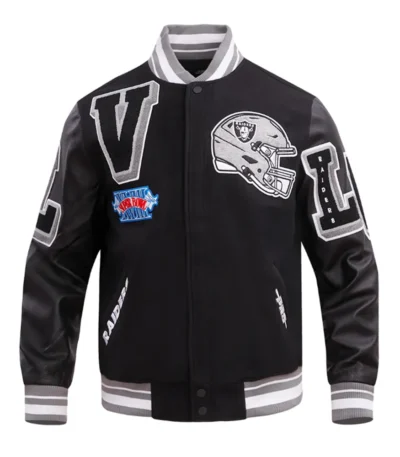 Las Vegas Raiders Mashup Classic Rib Varsity Jacket