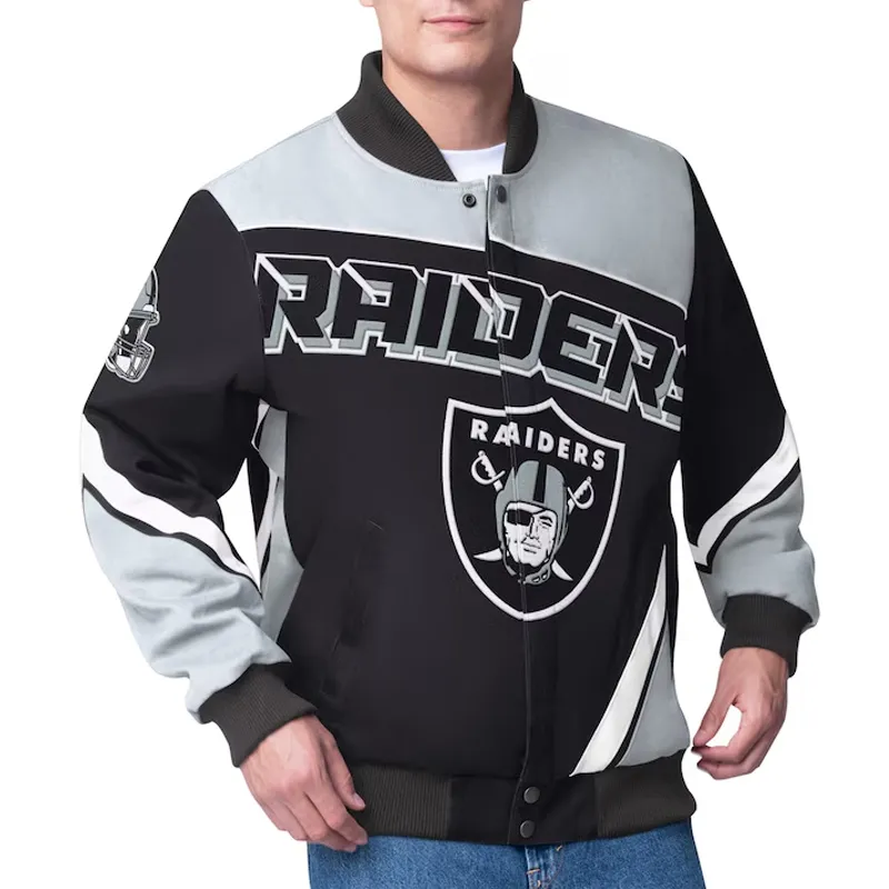 Las Vegas Raiders Maximum Racing Black Jacket Las Vegas Raiders Maximum Racing Black Jacket
